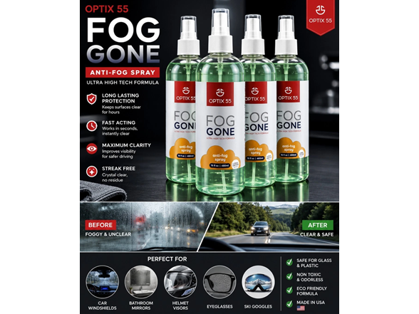 4 Pack Anti Fog Spray