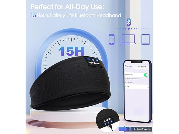 TOPOINT BT5.4 Sleep Headband Earphones