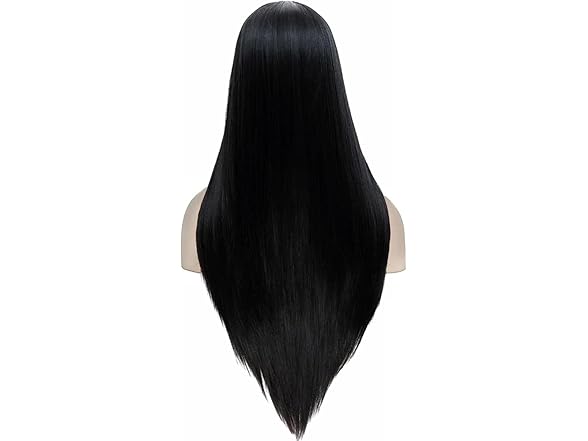 Morticia Wig Long Black Straight Wig