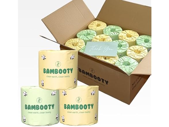 Bamboo Toilet Paper, 24 Mega Rolls
