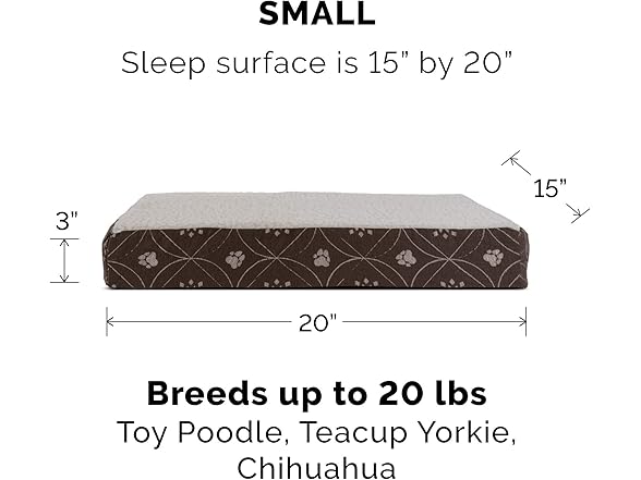Furhaven Cooling Gel Bed for Small Dogs