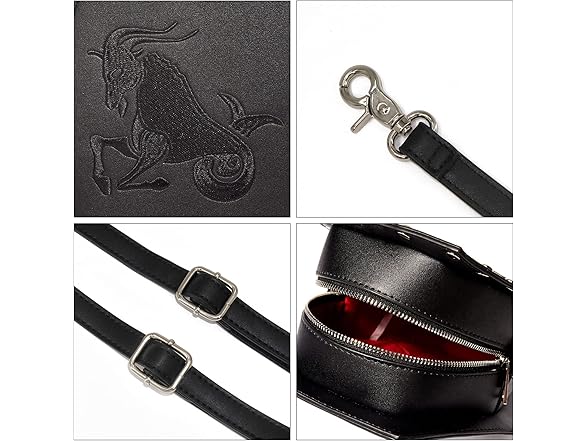 Taurus Embroidered Gothic Coffin Bag