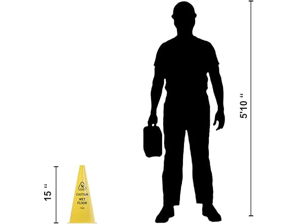 Yellow Safety "Caution Wet Floor" Cones