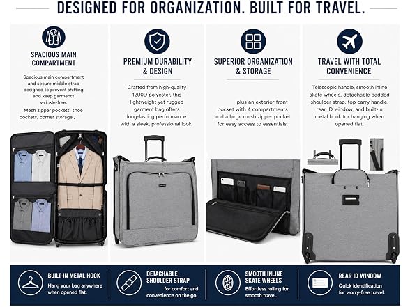 Geoffrey Beene Rolling Garment Bag