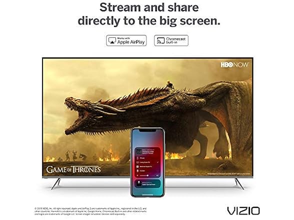 VIZIO 50” Class (49.5" Diag.) 4K HDR Smart TV