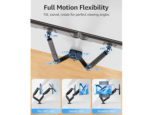 MOUNTUP dual monitor arm