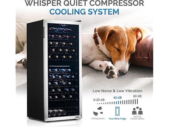 NewAir Freestanding Dual Zone Wine Fridge - 98 Bottle