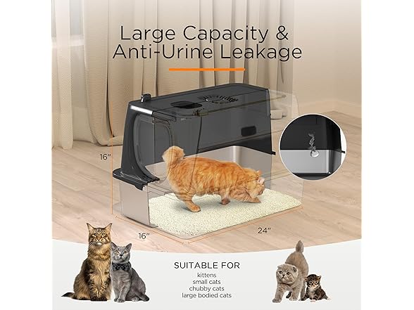 Anywish Steel Cat Litter Box XL