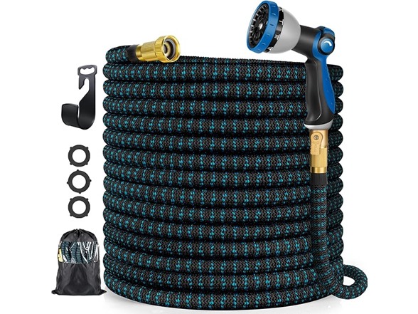 100ft Garden Hose with Spray Nozzle
