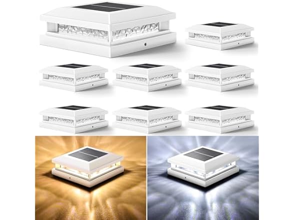 Bosceos Solar Post Lights 8-Pack