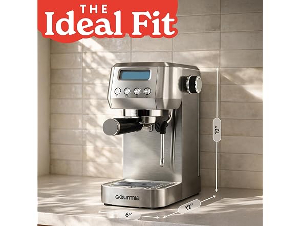 Gourmia Slim Espresso Machine with LCD Screen 