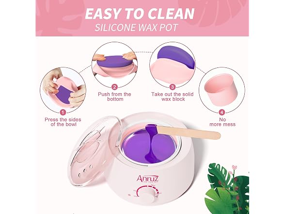 Anruz Wax Warmer Kit, 57 Accessories