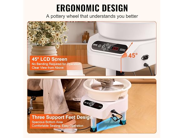 VEVOR Pottery Wheel Direct Drive 350W, 10"
