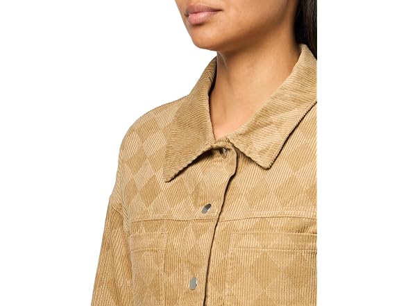 Forever 21 (M) Checkered Trucker Pine Bark Jacket