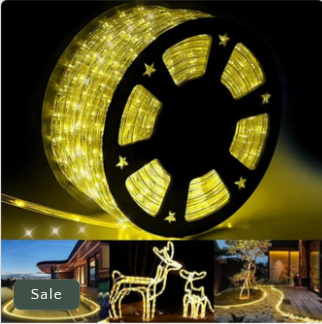 Hakol 1000 LED Outdoor Rope Lights – 53M/174ft Warm White - Gallery 4
