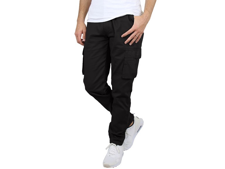 Mens Flex Stretch Cotton Cargo Pants