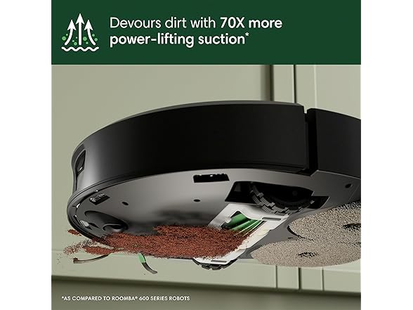 iRobot Roomba Plus 505 Combo Robot Vacuum & Mop with AutoWash Dock - Extending Spinning Mop Pads, Self-Empties, Pad Wash & Heated Drying, Self-cleaning, Recognizes & Avoids Obstacles, LiDAR Navigation (Open Box)