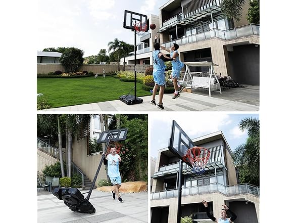 Geekman 4.9-10ft Basketball Hoop