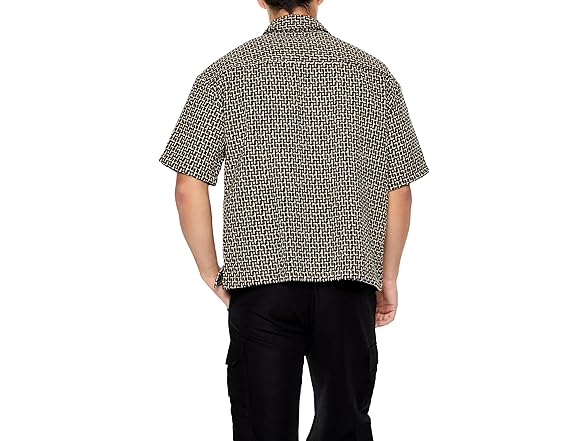 Forever 21 Men (L) Textured Geo Shirt