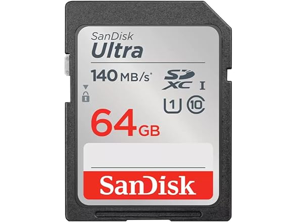 SanDisk 64GB 140 MB/s SDXC Memory Card (5-pack)