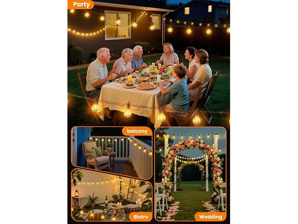 SmartDawn 29FT G40 Outdoor String Lights