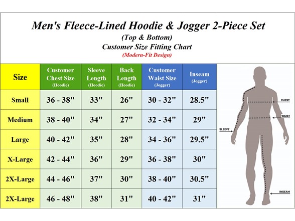 Mens Fleece-Lined Hoodie & Jogger Sets