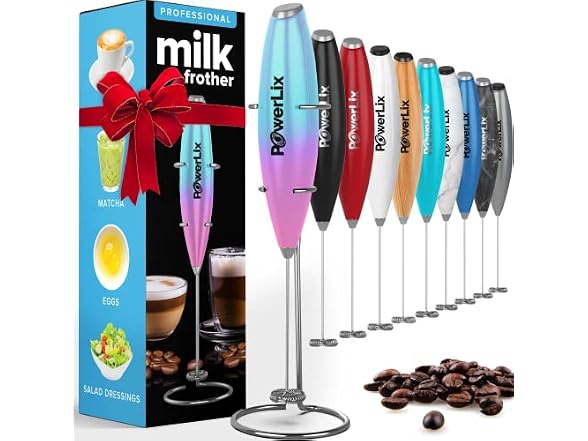 PowerLix Powerful Handheld Milk Frother 