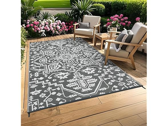 GarveeHome 9'x18' Large Outdoor Rug