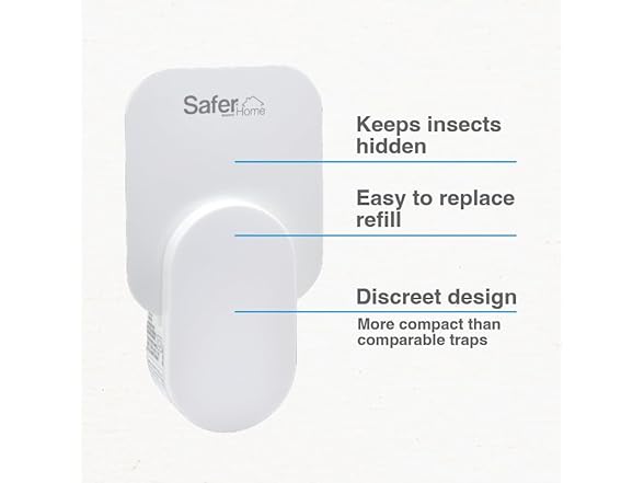 Safer Home SH502 Trappola Per Insetti Volanti Elettrica A Spina - Per Mosche, Moscerini, Tarme, 400 Piedi Quadri Di Protezione, Per Casa