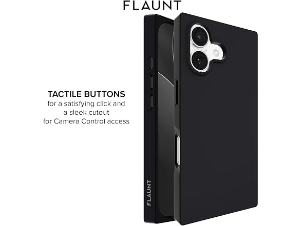 FLAUNT Black Protective Case, iPhone 17