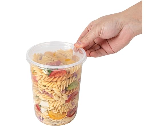 Restaurantware 32 oz Clear Plastic To Go Deli Container, 50 Pack