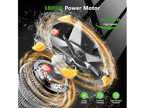 H-duka 1800W Blender for Smoothies