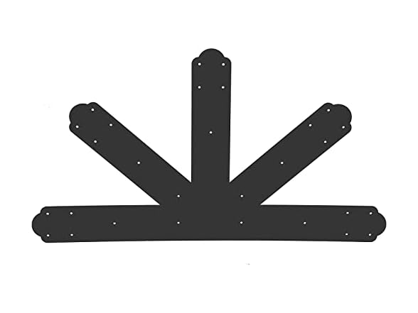 Gable Plate, Black Powder-Coated Truss Connector
