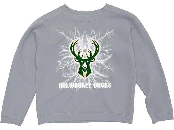 MILWAUKEE BUCKS Youth Crewneck Sweatshirt Ringspun (Large)