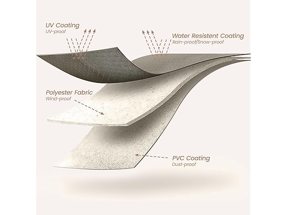 Patio Sofa Covers 79x38x35" Beige