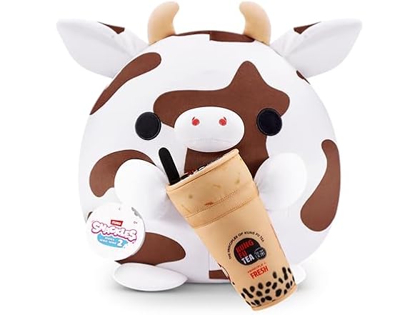 Snackles Series 2 16" Cow&Kung Fu Tea Bubble Tea