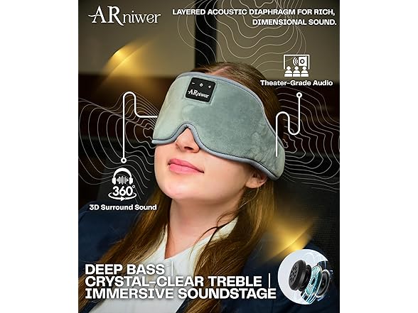 ARniwer Bluetooth Music Eye Mask