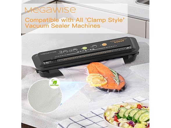 AZEUS Vacuum Sealer Bag Set with Labels & Marker, 300 Bags