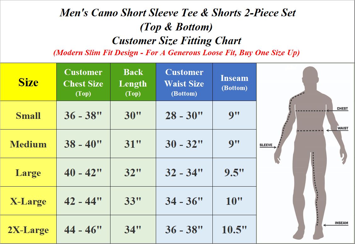 2-4Pc Mens S/S Camo Tee & Shorts Set - Gallery 21