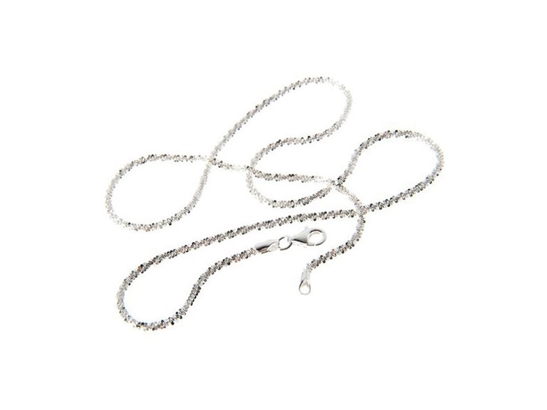 Yeidid Italian Made 925 Sterling Silver 16 Inch Sparkle Roc Chain