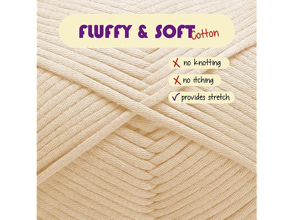 Soft Yarn for Crocheting  Beige Yarn