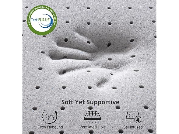3 Inch King Size Memory Foam Mattress To