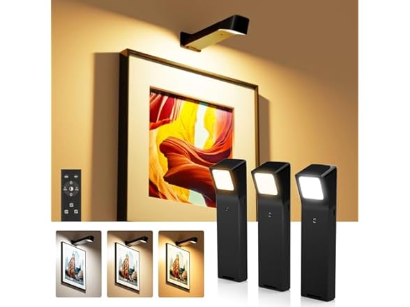 3 Pack Picture Lights for Wall