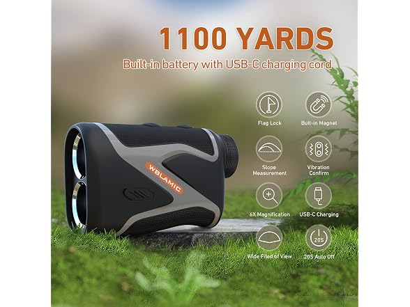 1100 Yards Golf Rangefinder with Slope,