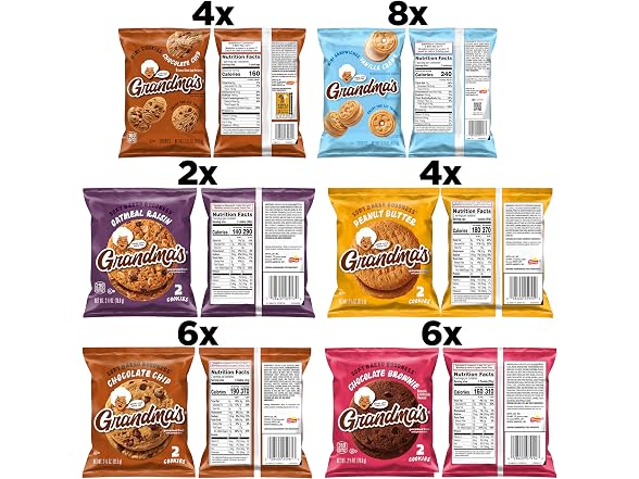 Grandma's Cookies, Variety Pack, (Pack
