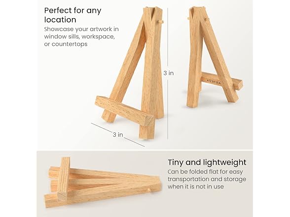 ARTEZA 5" Mini Display Wood Easel, Pack of 40