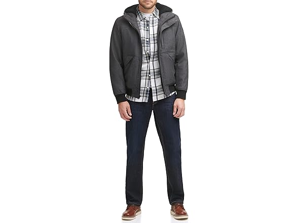 Levis Mens Softshell Sherpa Hooded Bomber (XXL)