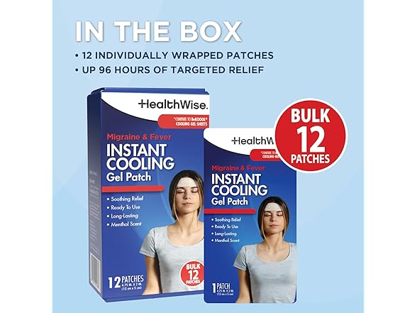 HealthWise Cool Gel Patches 12ct