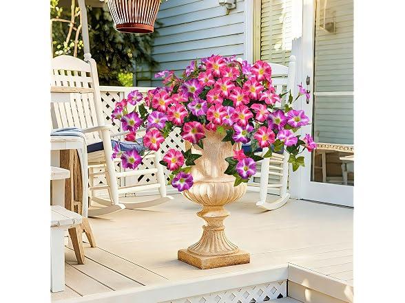 2 Packs Artificial Fake Petunias Flowers for