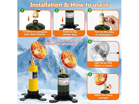 GasCalorix Portable Propane Heater for Camping